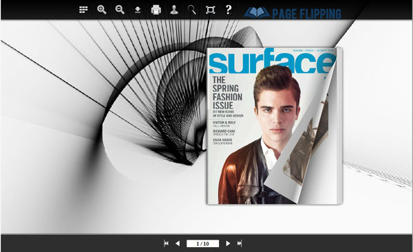 page flipping book