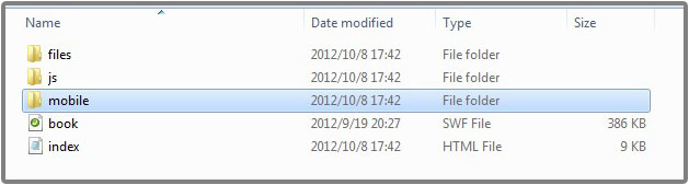 Upload page flipping book