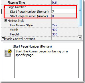Start Page Number