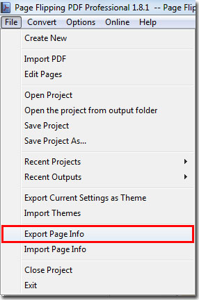 Export Page Info