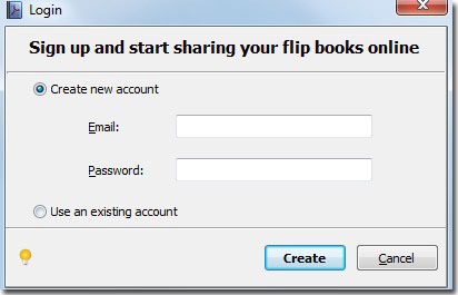 create an account
