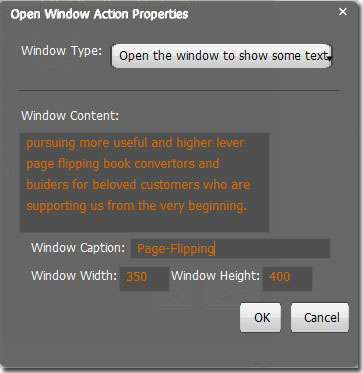 complet the window ction properties
