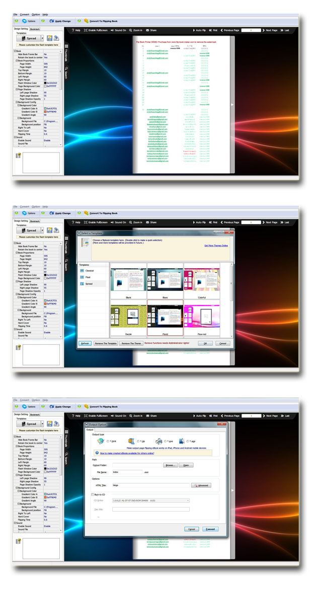 Page Flipping Book Printer screenshot