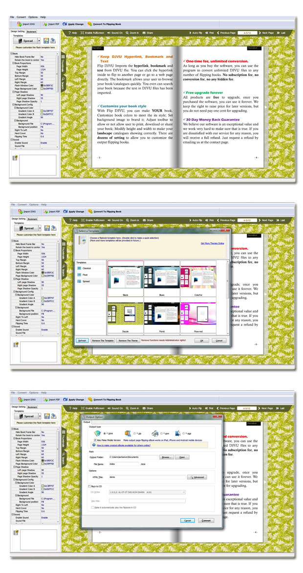 Page Flipping DjVu software