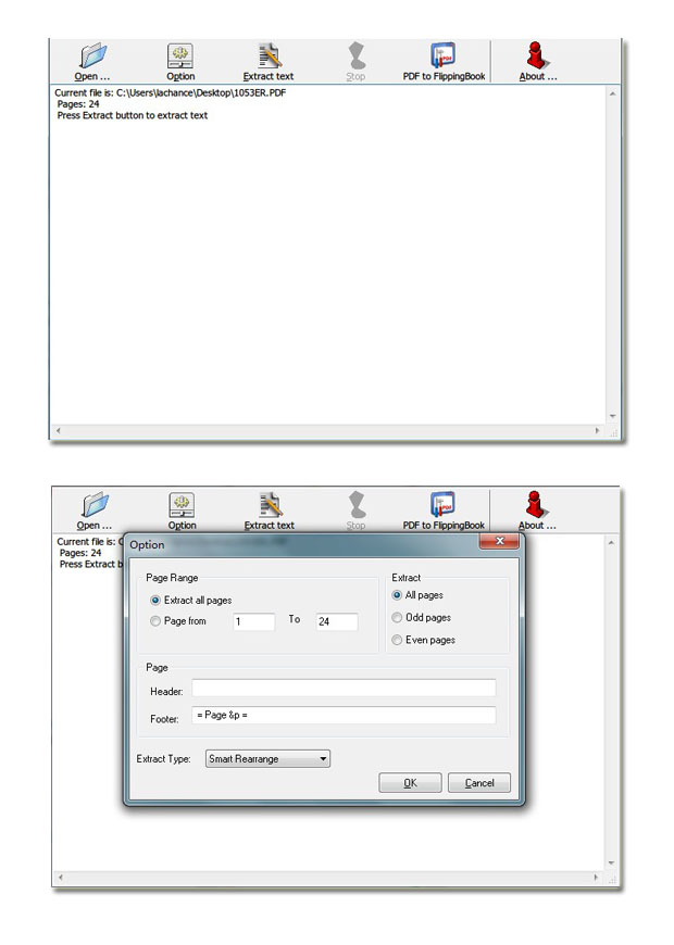 Page Flipping Free PDF to Text screenshot