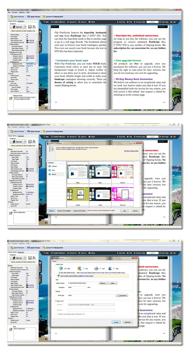 Page Flipping Postscript 1.7