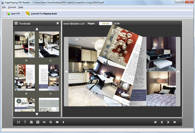 Free PageFlipping PDF Reader screenshot