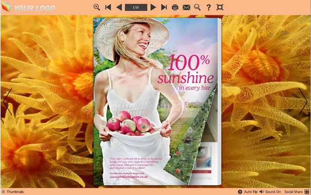 Page Flipping Themes in Coral Style screenshot Page Flipping Themes in Coral Style screenshot