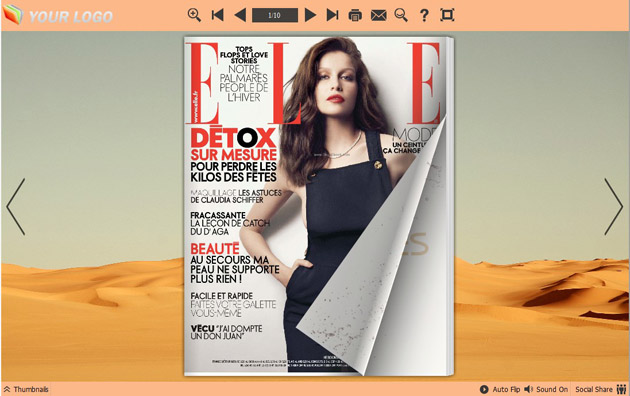 Page Flipping themes in Desert Style screenshot Page Flipping themes in Desert Style screenshot