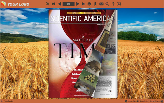 Page Flipping Templates in Harvest Style screenshot