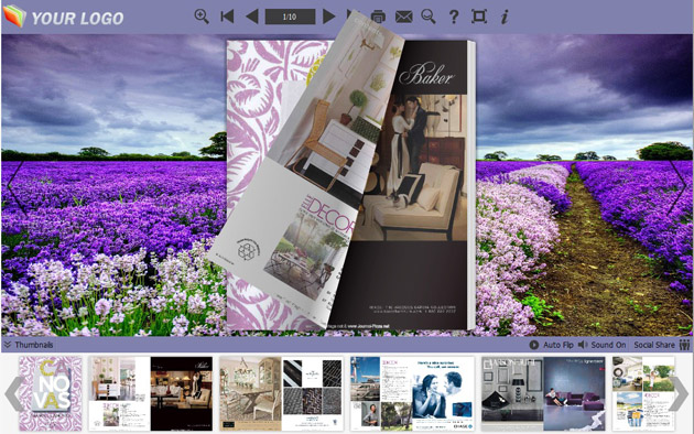 Page Flipping Themes in Lavender style 1.0