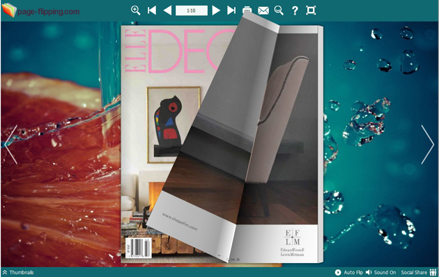 page flipping book themes screenshot