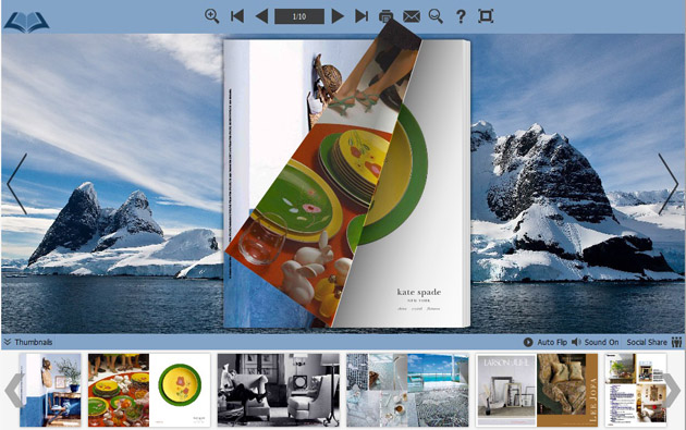 Windows 7 Page Flipping Themes in Snow Mountain Style 1.0 full